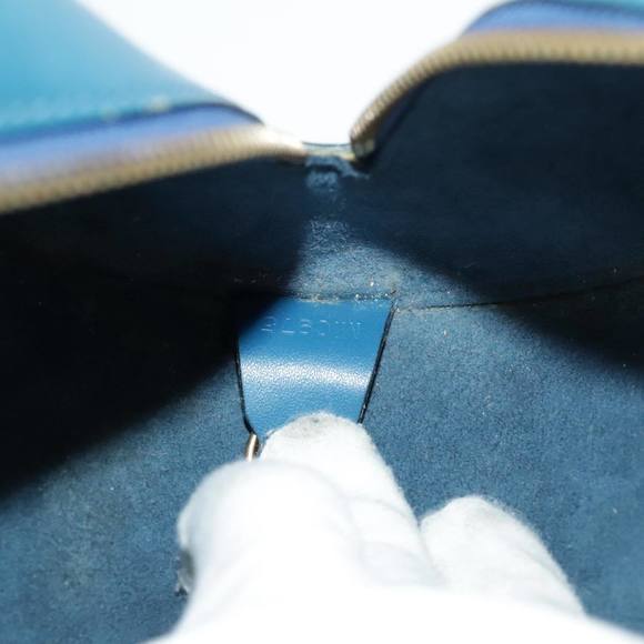 LOUIS VUITTON Epi Soufflot Hand Bag Blue M52225 LV Auth 100524 - Picture 12 of 16